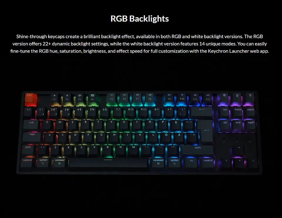 Teclado Gamer Inalámbrico Keychron K8 QMK Versión 2 Español 8