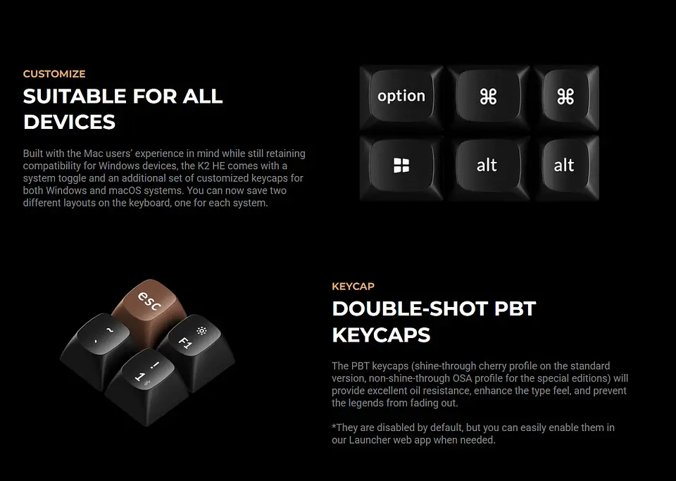 Teclado Mecánico Gamer Inalámbrico Keychron K2 HE 8