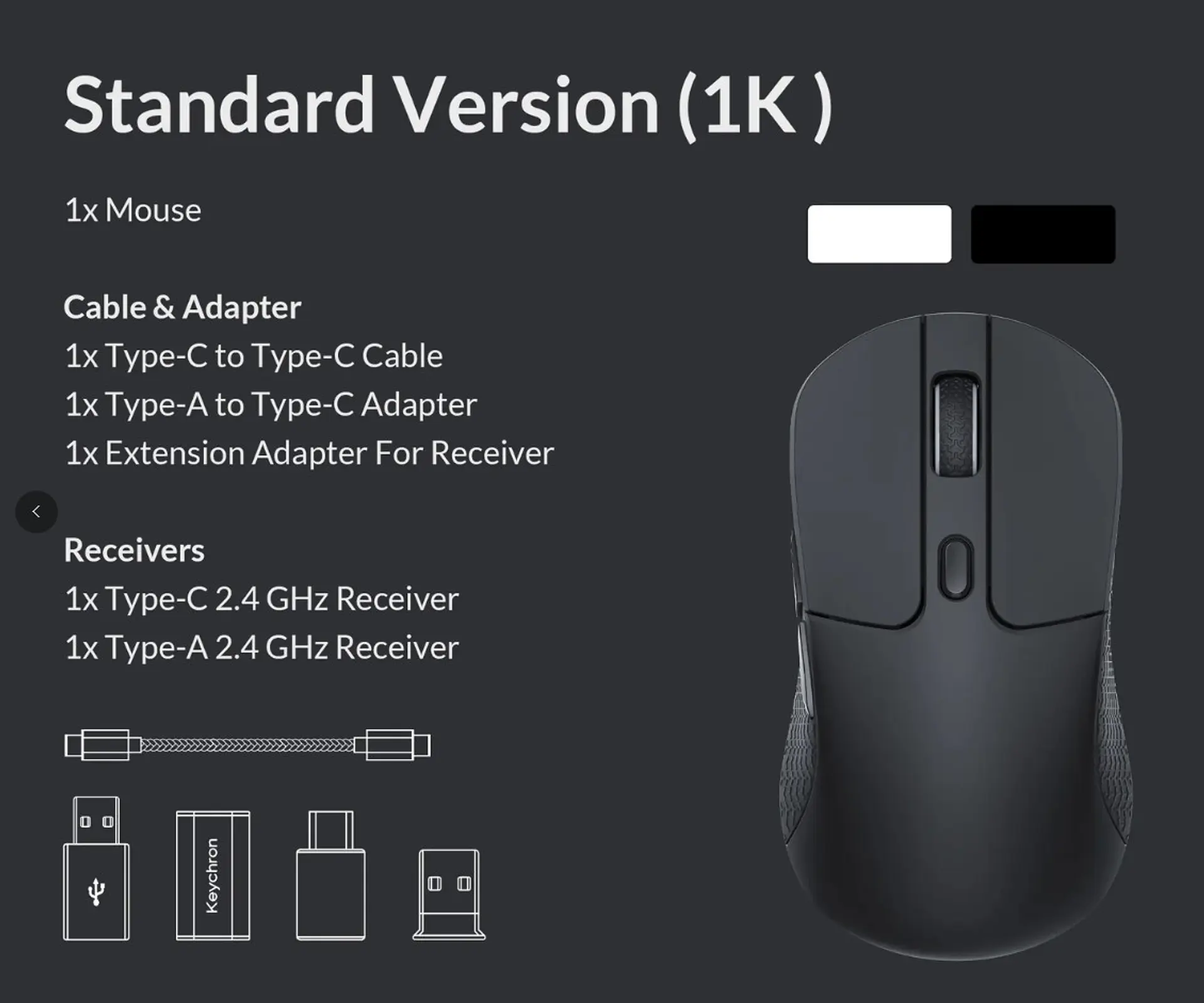 Mouse Keychron M3 2.4ghz Bluetooth 1K 9
