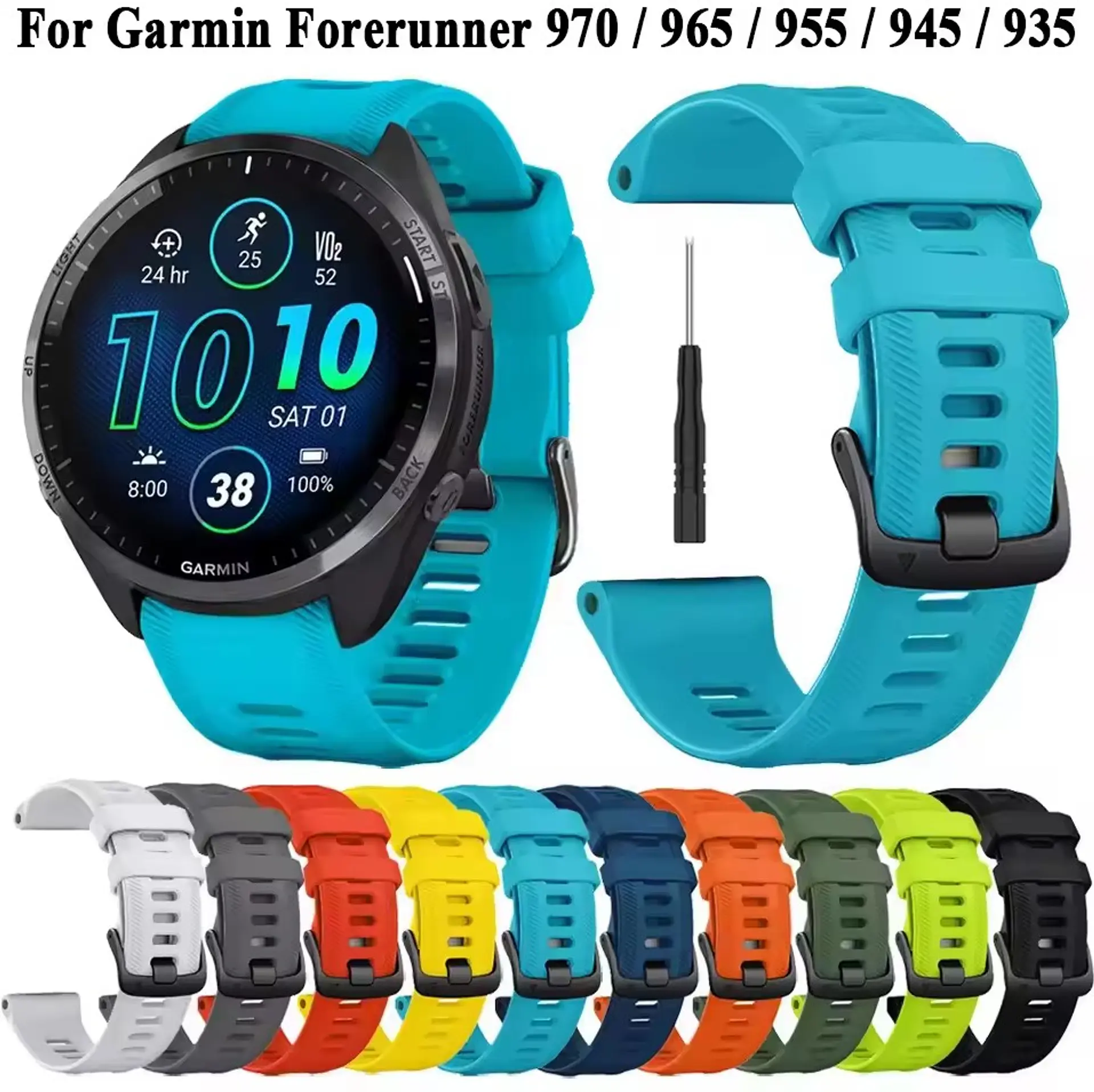 Correa Para Garmin Forerunner 965 955 945 935 745 22mm 1