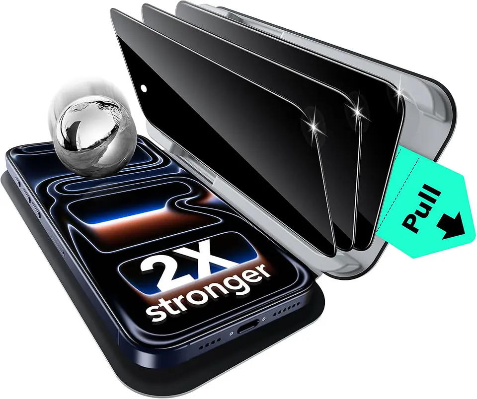Lamina Pantalla ESR Anti Espia Para iPhone 17 / 17 Pro / Pro Max UltraFit (Pack 3) 1
