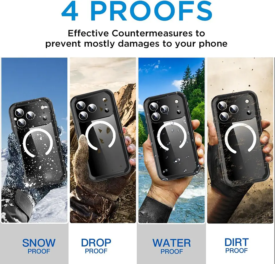 Carcasa Blindada Para iPhone 17 Pro / 17 Pro Max Waterproof 6