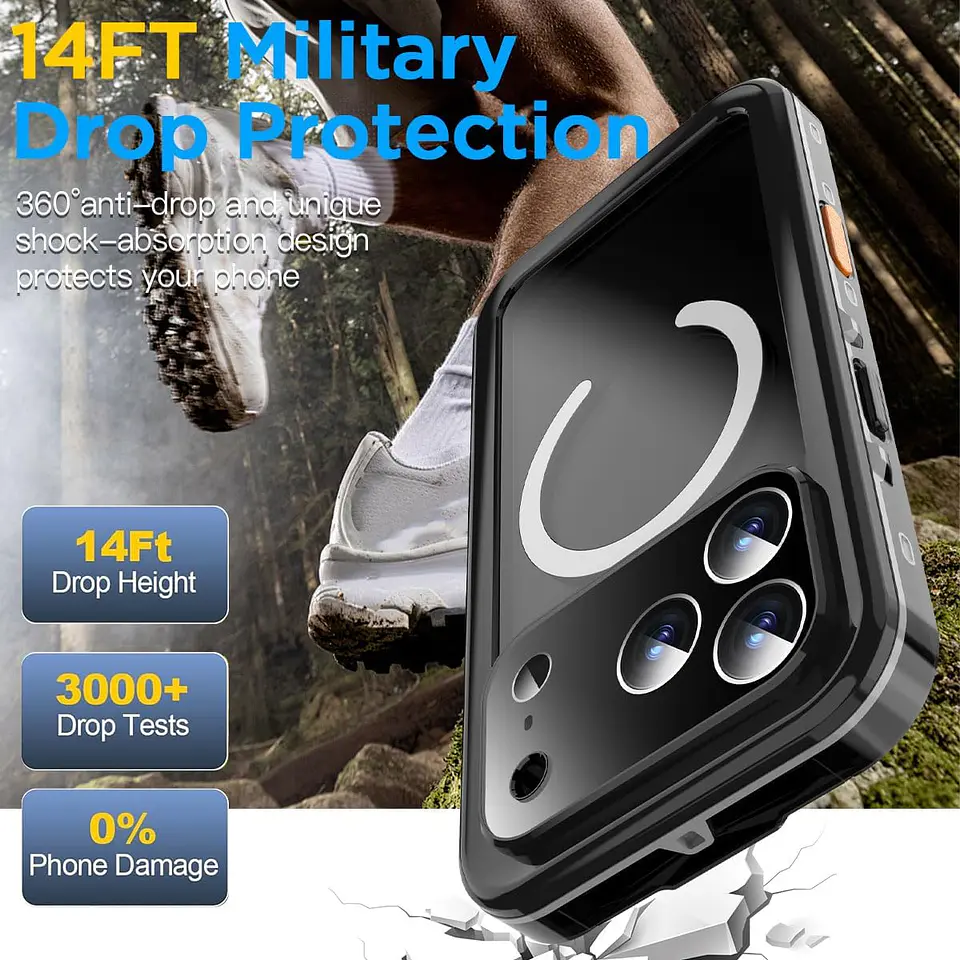 Carcasa Blindada Para iPhone 17 Pro / 17 Pro Max Waterproof 5
