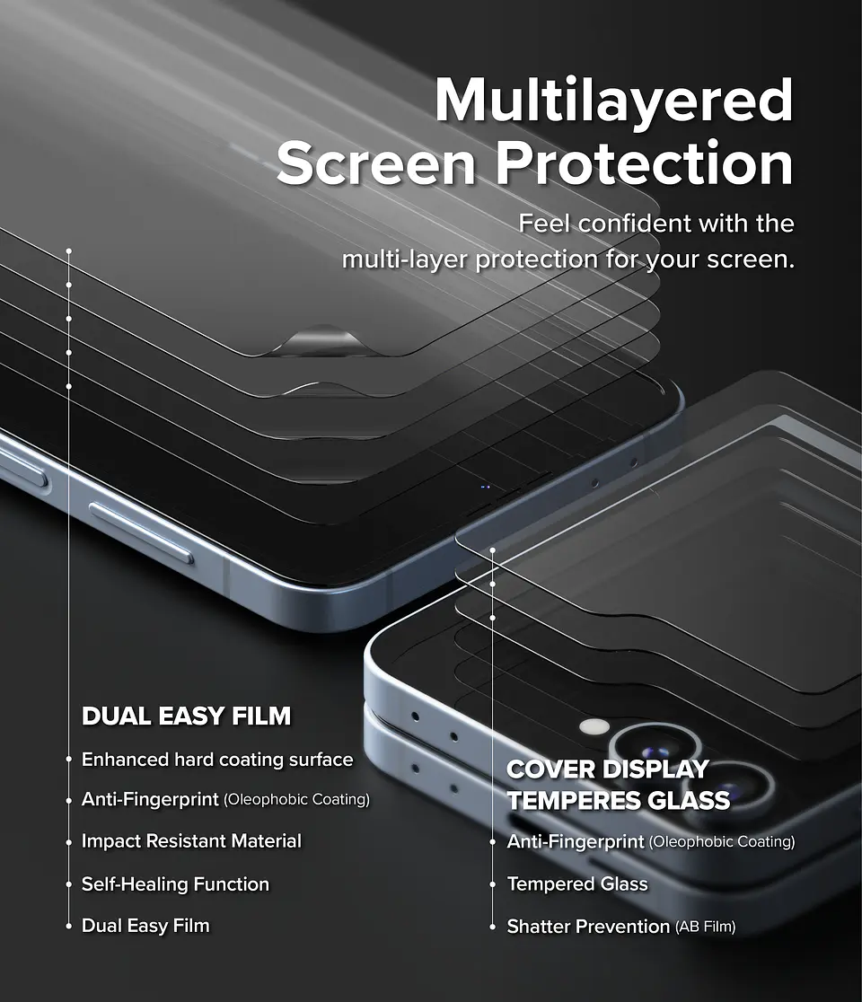 Lamina Protectora Ringke Para Galaxy Z Flip 7 FE / 6 (3 en 1)  7