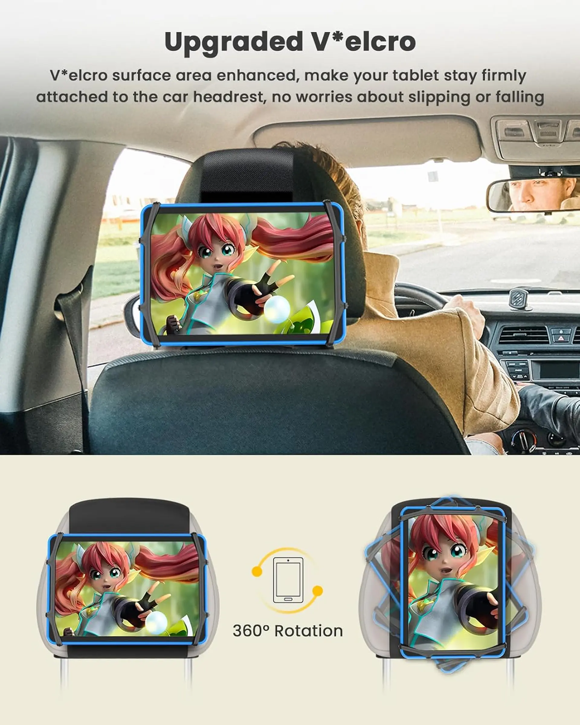 Soporte Universal de Tablet Para Auto Silicona 6
