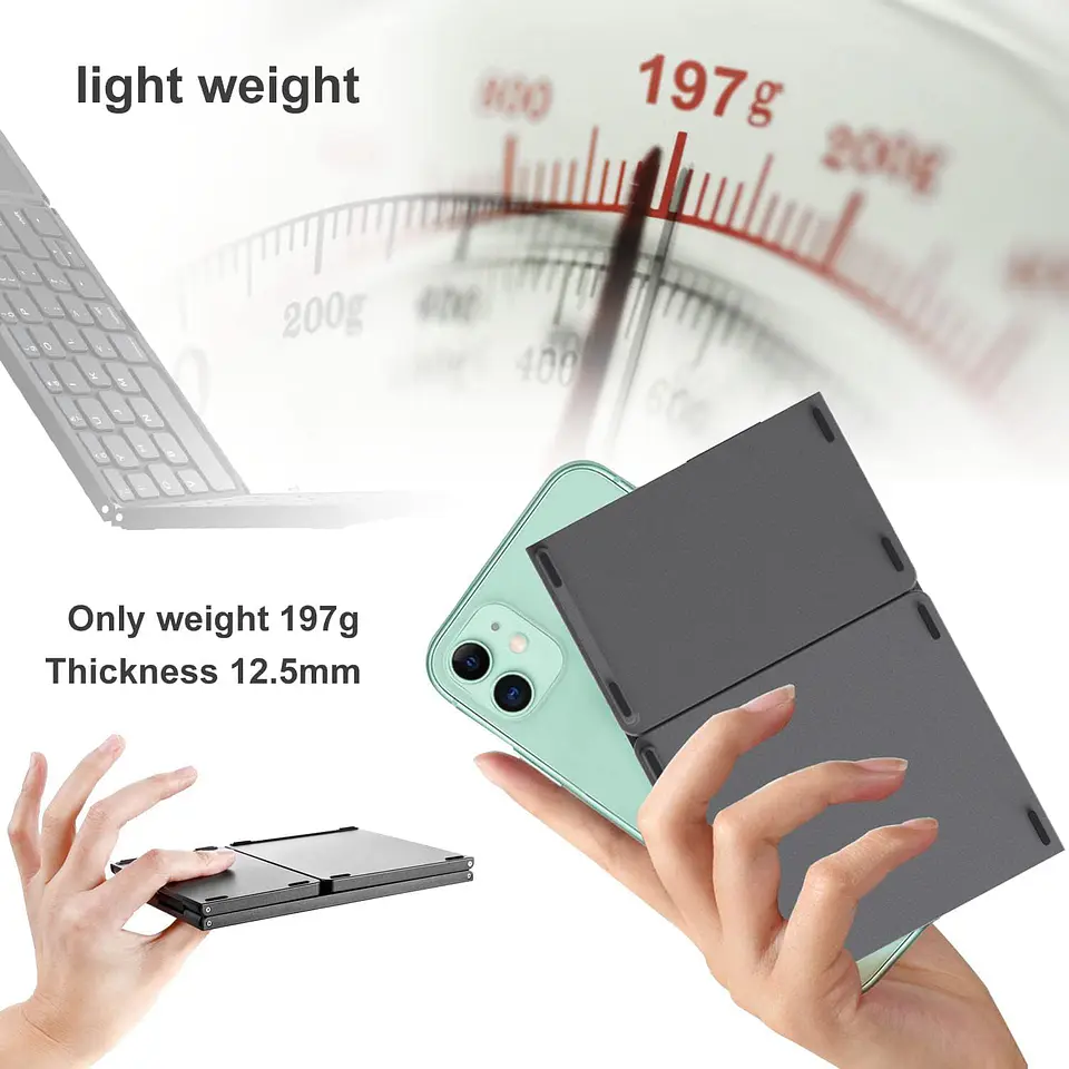 Teclado Plegable Inalámbrico con Touchpad  10