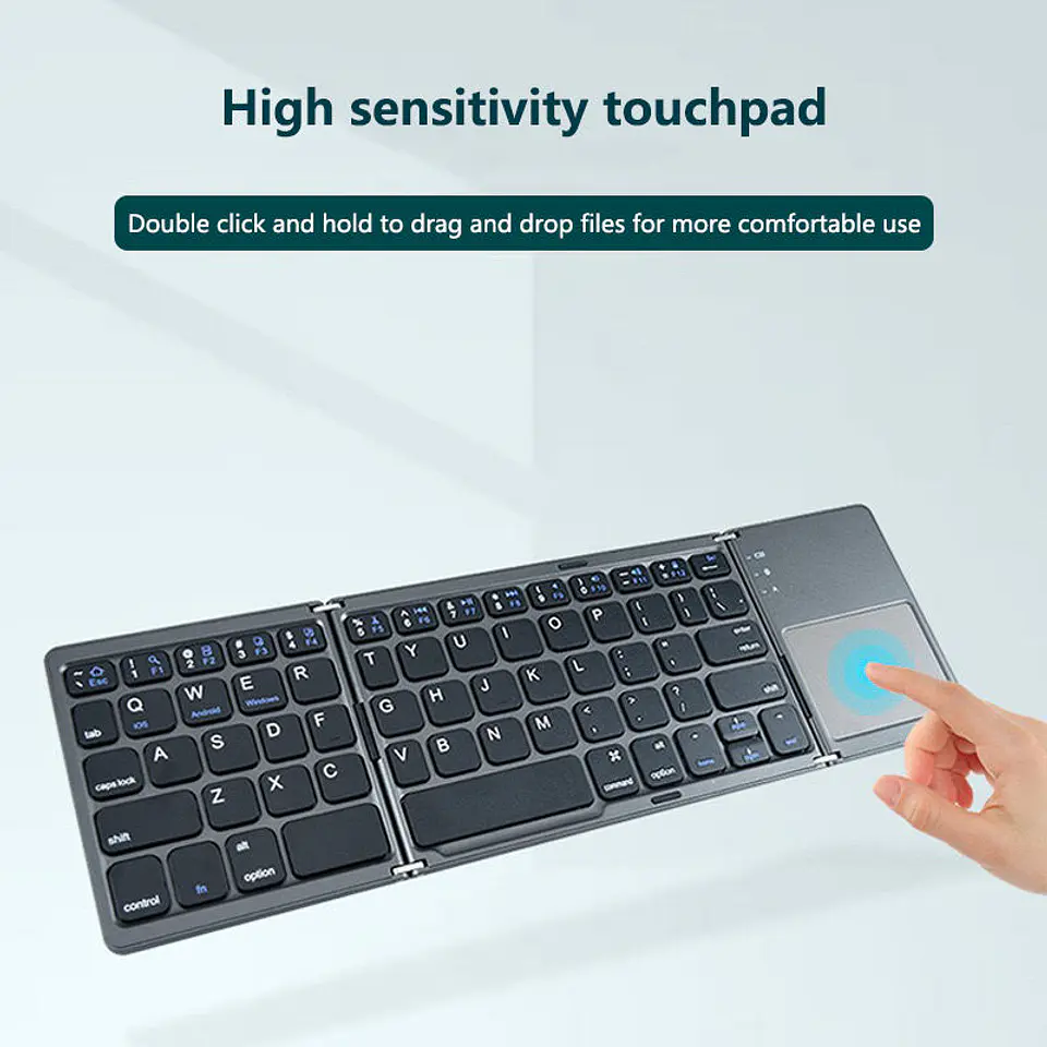 Teclado Plegable Inalámbrico con Touchpad  5