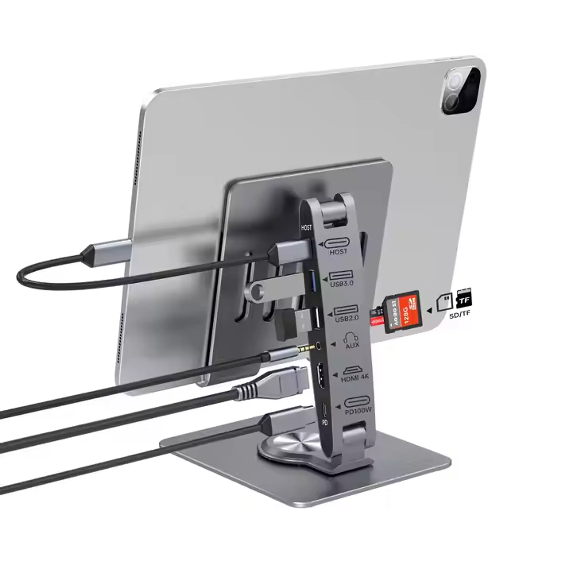 HUB Stand Para Macbook / iPad / Notebook 7 en 1 HDMI 3