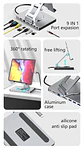 Soporte Ajustable 360° Para Macbook Con Hubs 9 en 1 - Miniatura 7