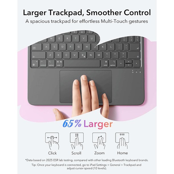 Teclado ESR Flex para iPad Air 11 M3 / M2 - 10.9 4ta gen / 5ta Gen 8