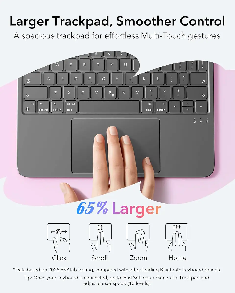 Teclado ESR Flex para iPad Air 11 M4 / M3 / M2 - 10.9 4ta gen / 5ta Gen 8