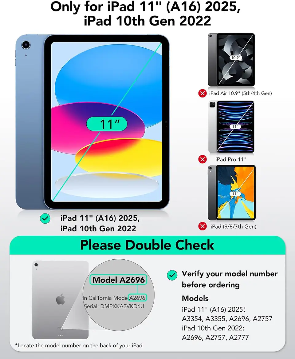 Teclado ESR Flex para iPad 11 / 10 Gen A16  2