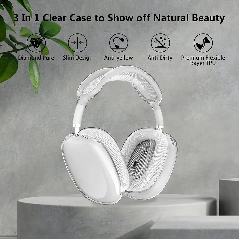 Protector Para Airpods Max 3 en 1 Transparente 4