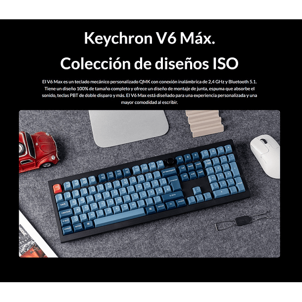 Teclado Gamer Inalámbrico Keychron V6 Max Español 2