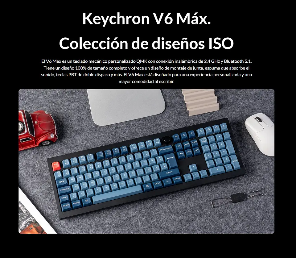 Teclado Gamer Inalámbrico Keychron V6 Max Español 2