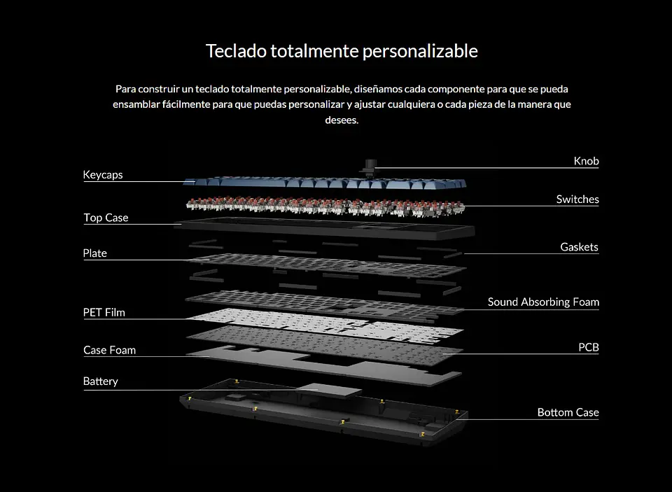 Teclado Gamer Inalámbrico Keychron V6 Max Español 5