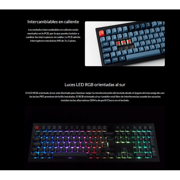 Teclado Gamer Inalámbrico Keychron V6 Max Español 7