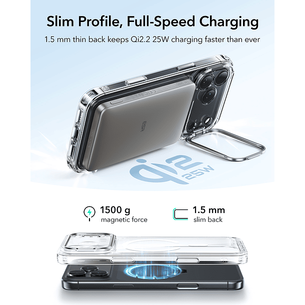 Carcasa ESR Para iPhone 17 Pro Max Hybrid Stash Stand 4