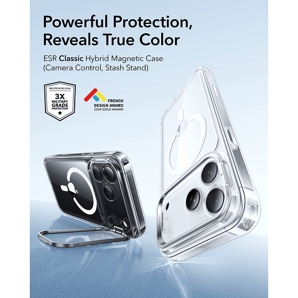 Carcasa ESR Para iPhone 17 Pro Max Hybrid Stash Stand 2