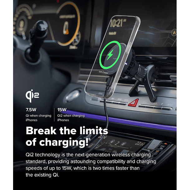 Cargador Ringke Magnético Para Auto Qi2 Peltier 2