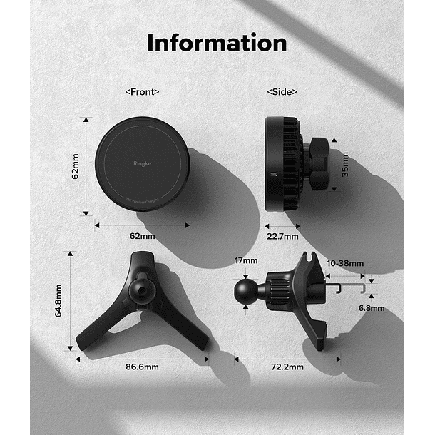 Cargador Ringke Magnético Para Auto Qi2 Peltier 11