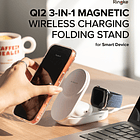Stand de Carga Inalámbrica Ringke Qi2 25W 3 en 1 Magnético Plegable 3