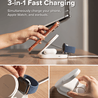 Stand de Carga Inalámbrica Ringke Qi2 25W 3 en 1 Magnético Plegable 7