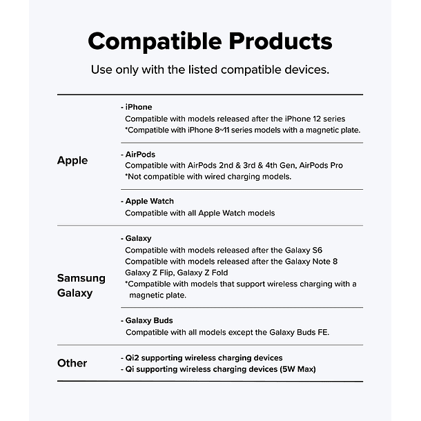 Stand de Carga Inalámbrica Ringke Qi2 25W 3 en 1 Magnético Plegable 11