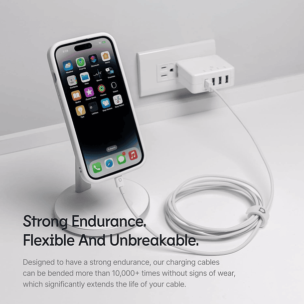 Cable RhinoShield  Carga Rápida USB-C a USB-C (1 Metro) 4