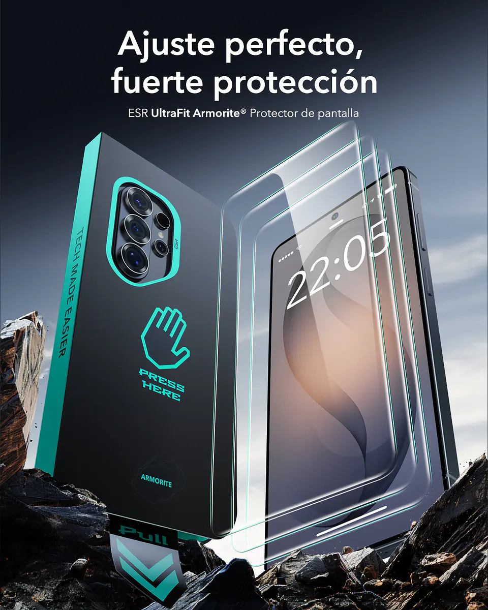 Lamina Pantalla ESR Para Galaxy S26 Ultra Armorite (2 un) 7