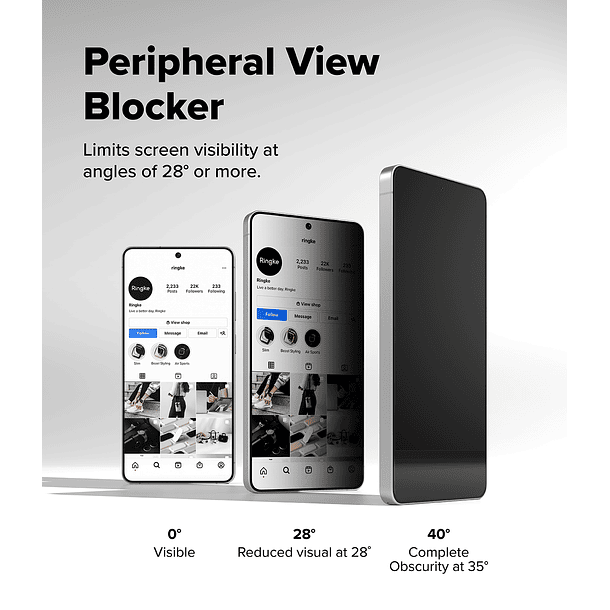 Lamina Pantalla Anti espía Ringke Galaxy S26 Ultra (Pack 2UN) 5
