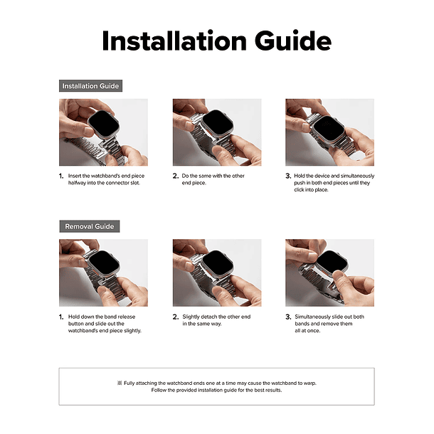 Correa Metálica Ringke Para Apple Watch 44/45/46/49mm 7