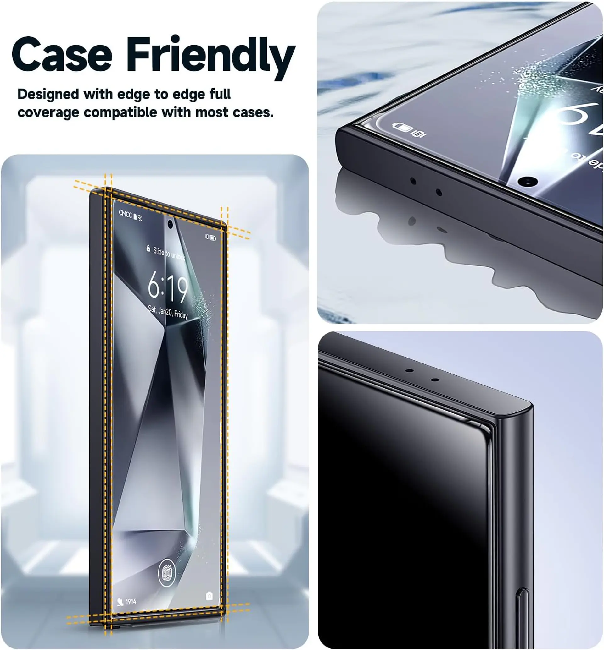 Lámina Protectora Pantalla Para S26 Ultra Auto Instalable 2