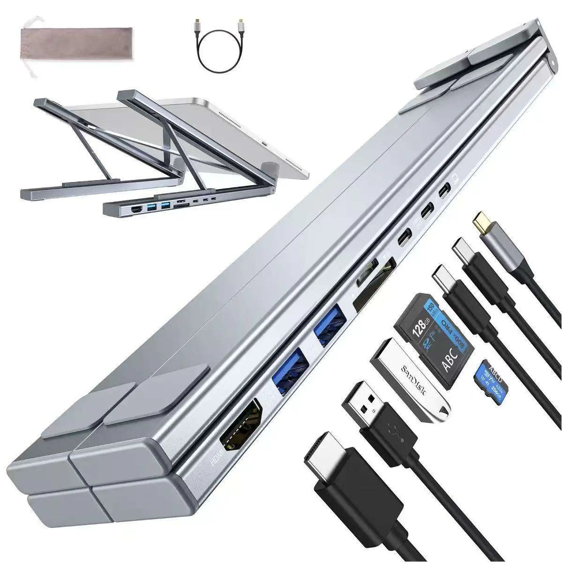 HUB para 8 en 1 HUB Para Macbook / Notebook HDMI 4K 2