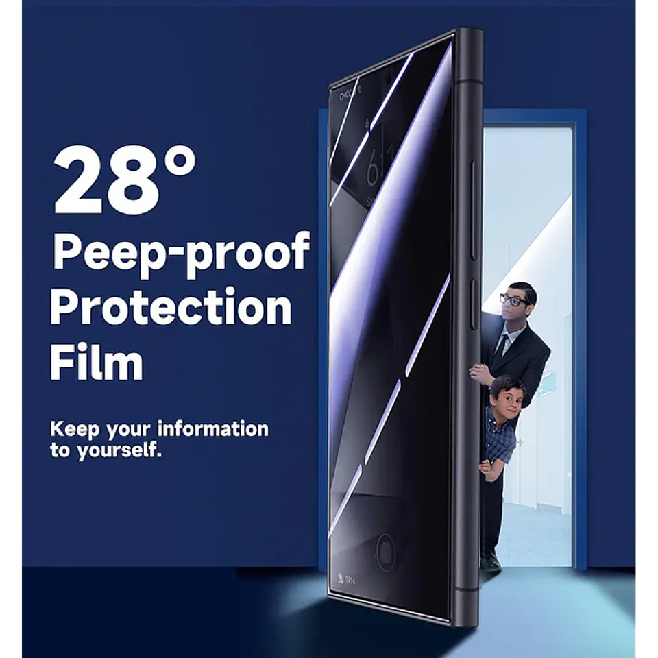 Lámina Protectora Pantalla Para S26 Ultra Anti Espía Auto Instalable 2