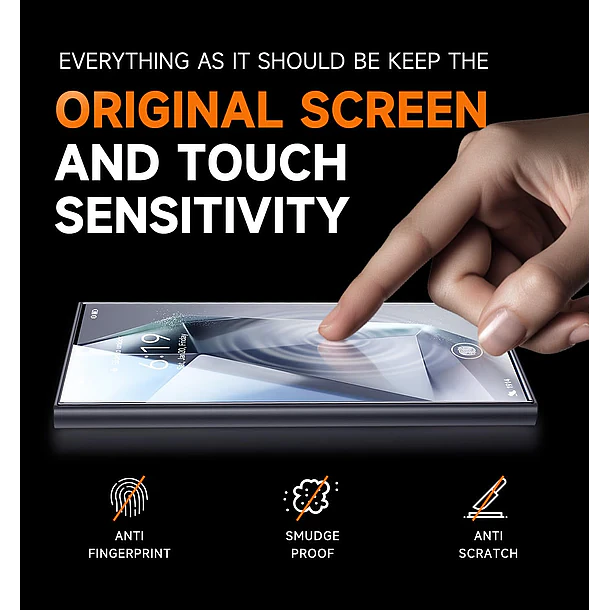 Lámina Protectora Pantalla Para S26 Ultra Anti Espía Auto Instalable 5