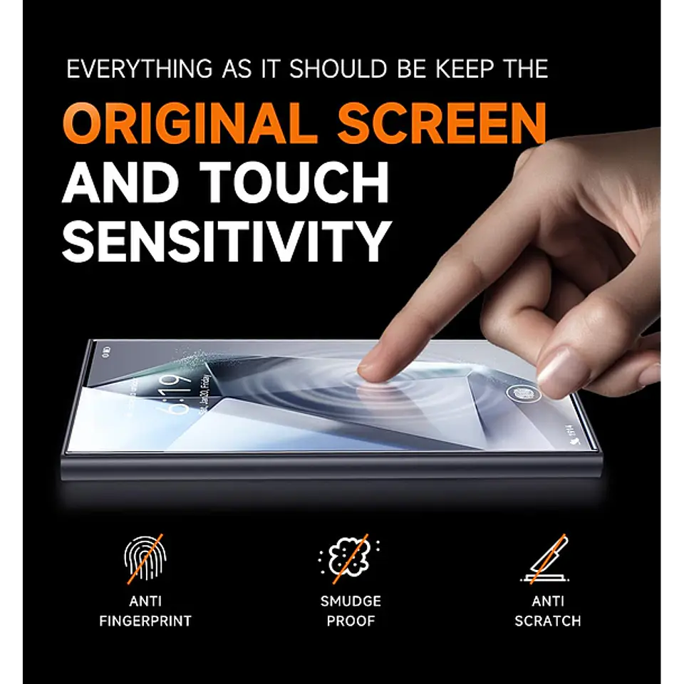 Lámina Protectora Pantalla Para S26 Ultra Anti Espía Auto Instalable 5