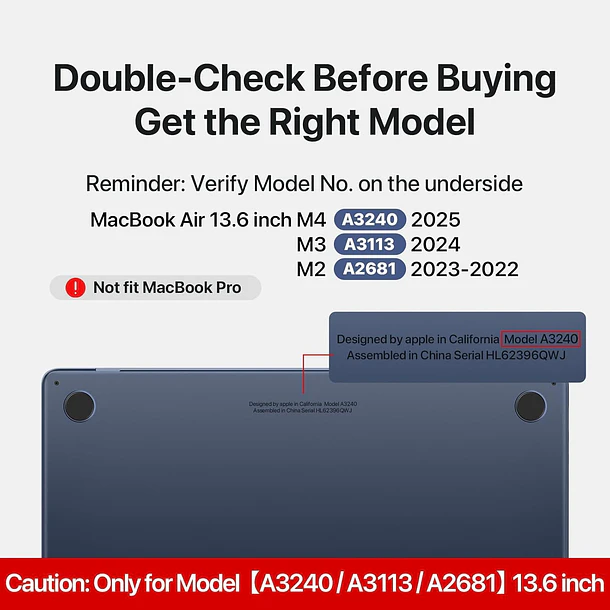 Vidrio Anti Espia Magnético para Macbook Air M5 M4 M3 M2 13,6