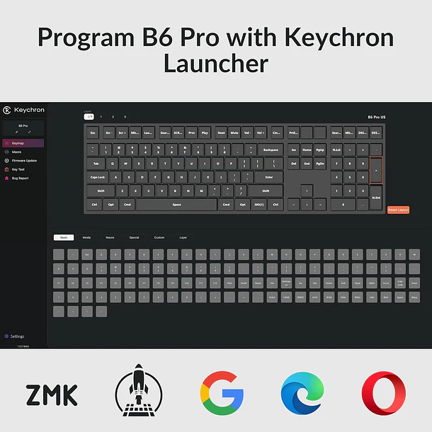 Teclado Inalámbrico Keychron B6 Pro 2.4ghz - Bluetooth Ultra Delgado 6
