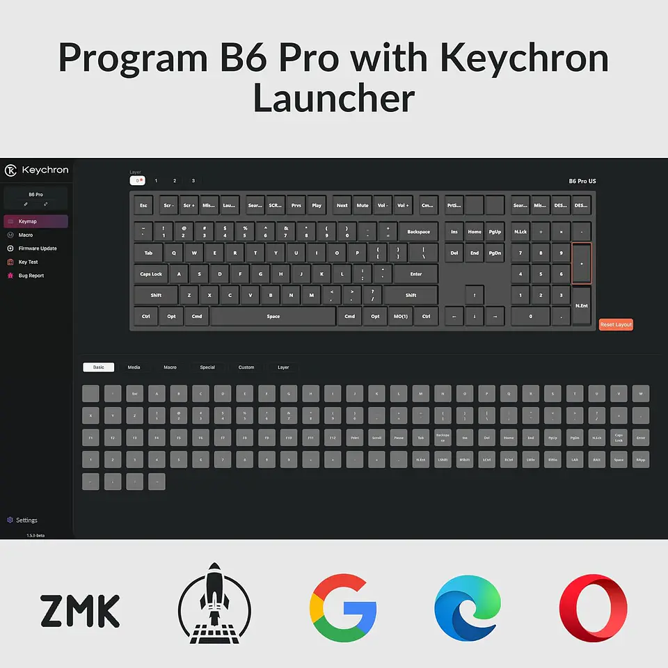 Teclado Inalámbrico Keychron B6 Pro 2.4ghz - Bluetooth Ultra Delgado 6