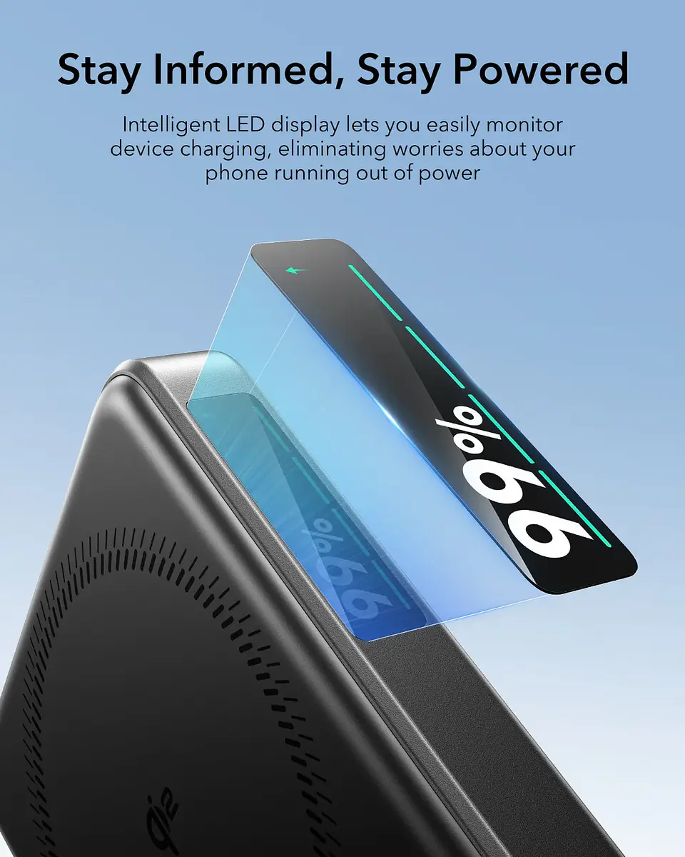 Bateria portatil ESR Qi2 10,000mah Magnetica Kickstand Powerbank 2