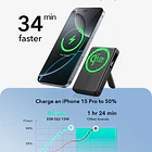 Bateria portatil ESR Qi2 10,000mah Magnetica Kickstand Powerbank 3
