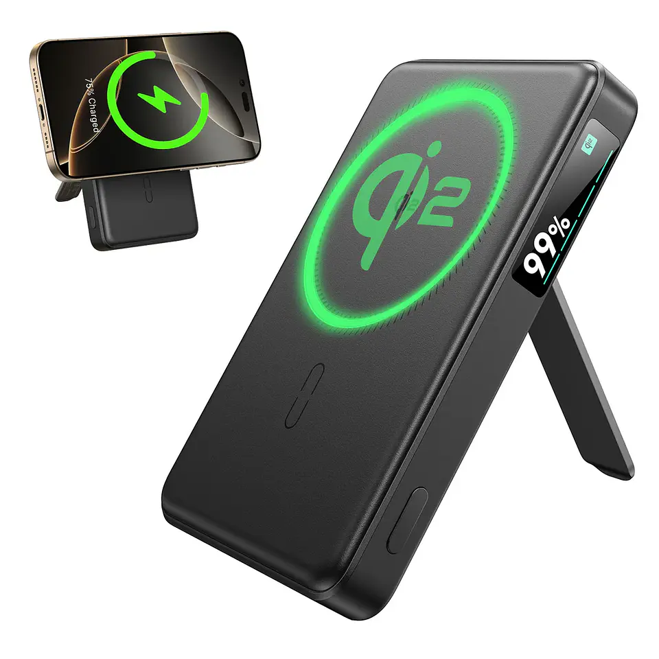 Bateria portatil ESR Qi2 10,000mah Magnetica Kickstand Powerbank 1