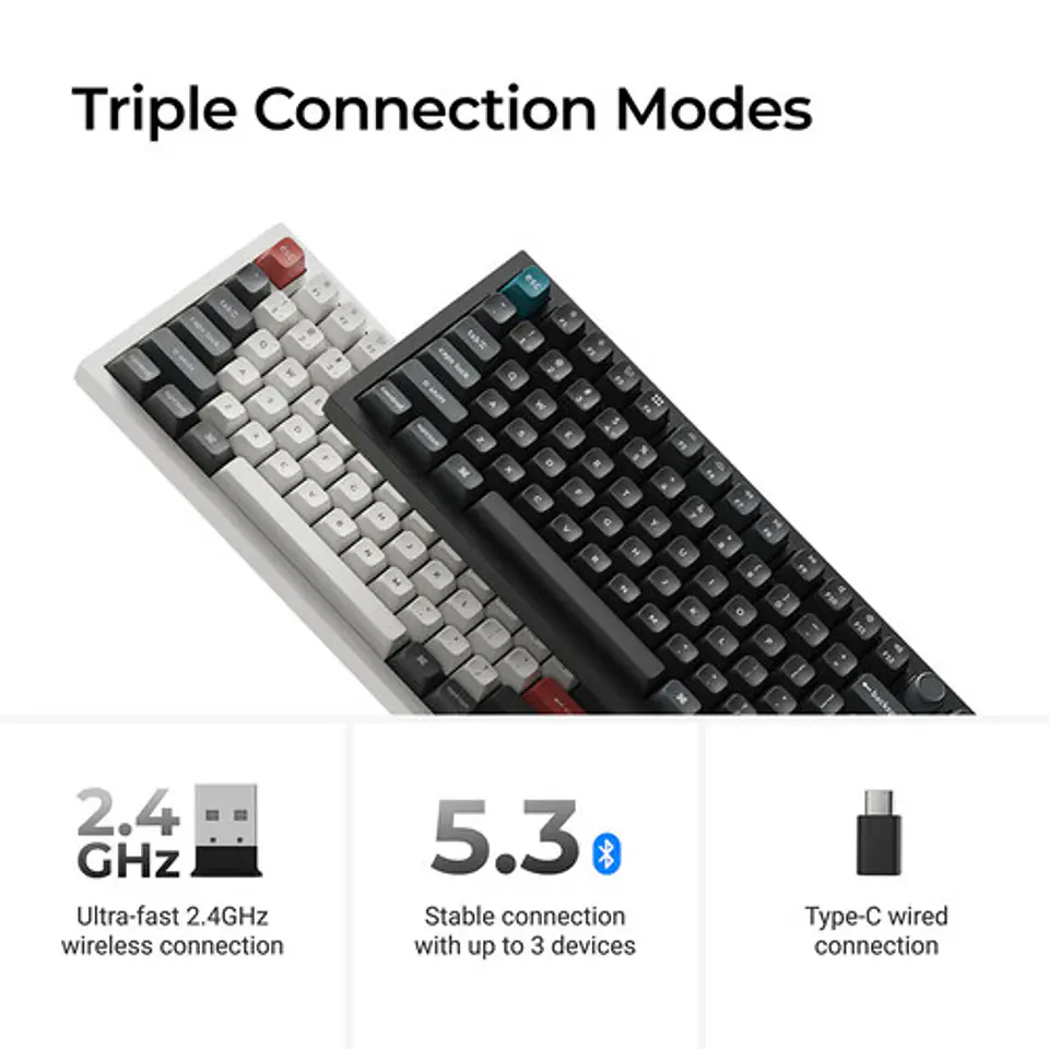 Teclado Keychron Q6 Ultra 8K Inalambrico 2.4Ghz RGB Negro Español 100% 4