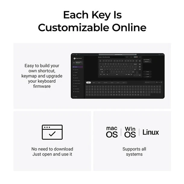 Teclado Keychron V1 Ultra 8K Inalámbrico 2.4GHZ Negro 75% 7