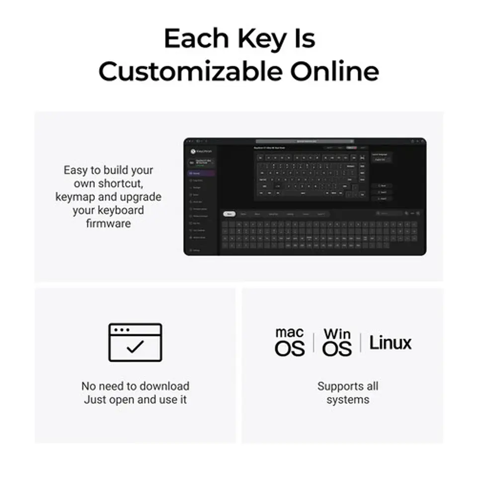 Teclado Keychron V1 Ultra 8K Inalámbrico 2.4GHZ Negro 75% 7