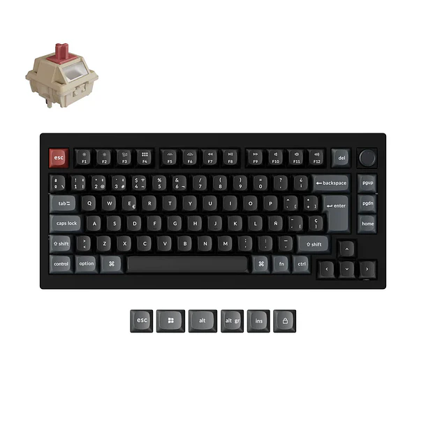 Teclado Keychron V1 Ultra 8K Inalámbrico 2.4GHZ Negro 75% 1