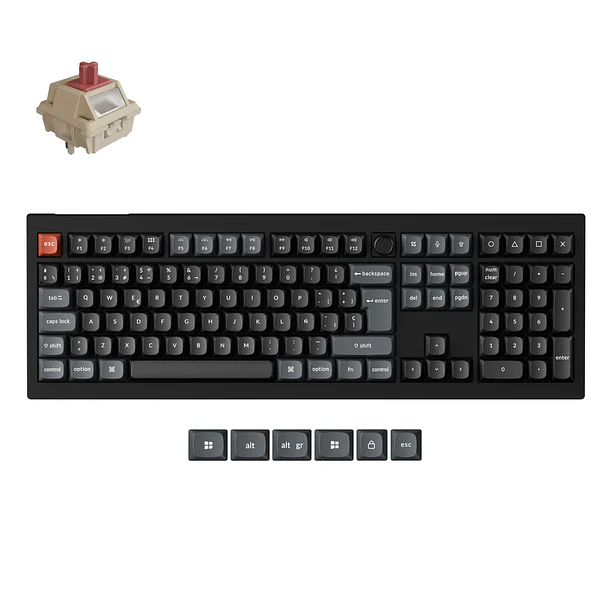 Teclado Keychron V6 Ultra 8K Inalambrico 2.4Ghz Negro 1