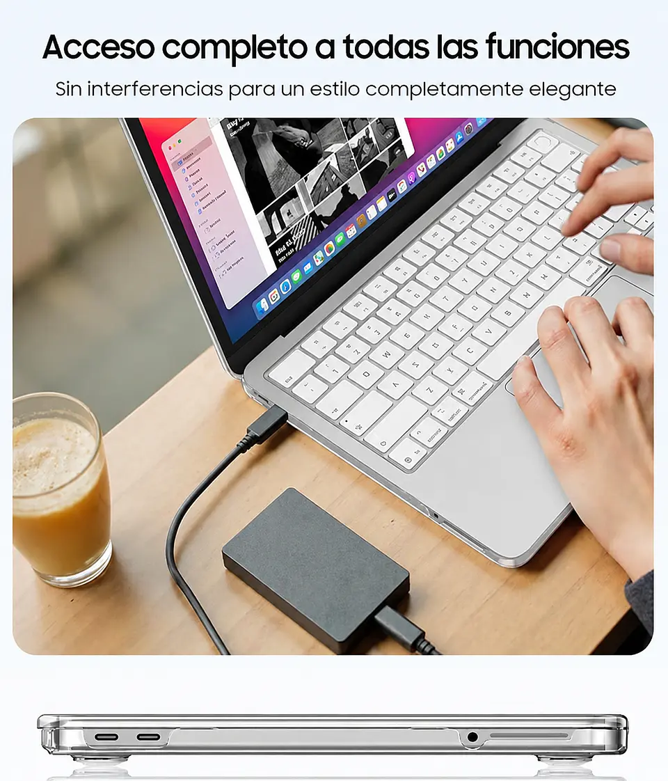 Carcasa para Macbook Neo Transparente 3