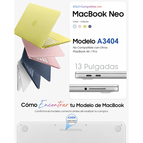 Carcasa para Macbook Neo Transparente 5